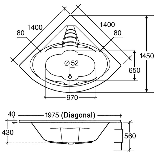 OTTOFOND Whirlpool »Cascade«, BxHxL: 1...