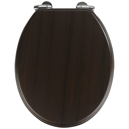 WENKO WC-Sitz »Wengé«, MDF, oval, mit Softclose-Funktion - braun