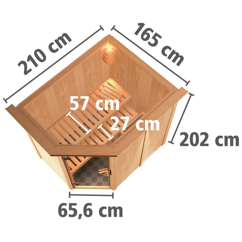 KARIBU Sauna »Vijandi«, inkl. 9 kW Sau... KARIBU Sauna »Vijandi«, inkl. 9 kW Sau...