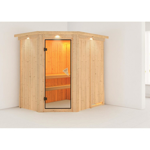 Thumbnail - KARIBU Sauna »Vijandi«, für 3 Personen, ohne Ofen - beige