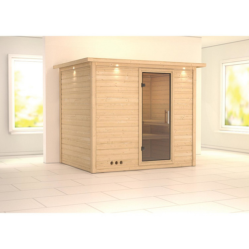 Thumbnail - KARIBU Sauna »Paldiski«, für 4 Personen, ohne Ofen - beige