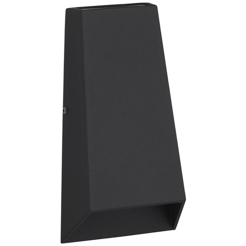 Moderne LED Wandleuchte aus Aluminium in anthrazit, mit up & down Lichtkegel, IP44
