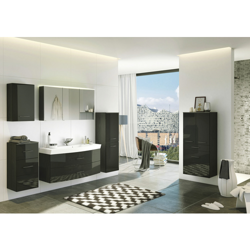 Thumbnail - HELD MÖBEL Badschrank »Florida«, BxHxT: 60 x 130 x 35 cm - grau