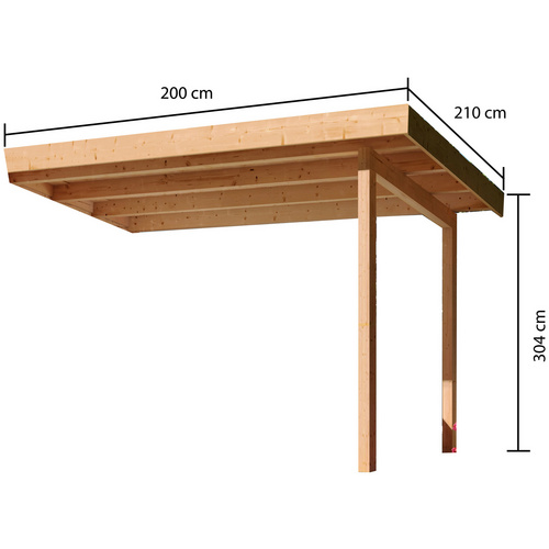 Thumbnail - KARIBU Sauna-Anbaudach »Kandau« - beige