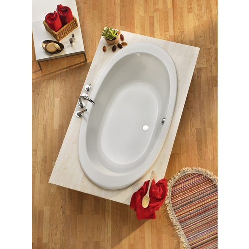 OTTOFOND Badewanne »Gomera«, BxHxL: 96 x 39 x 180 cm, oval – weiss