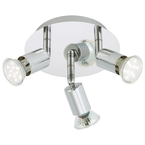 Briloner LED Deckenleuchte Splash 3-flammig chrom