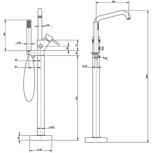 OTTOFOND Armatur »STA 5000«, Messing, glänzend, ½