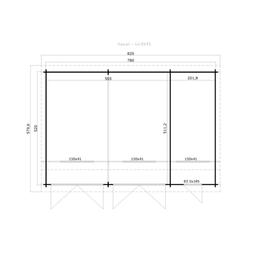 Mr. GARDENER Blockgarage »Hawaii«, BxT...