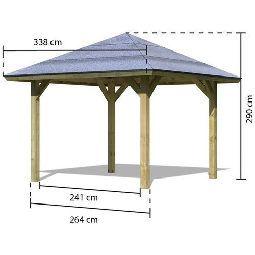 KARIBU Pavillon »Bergen 1«, Walmdach, ...