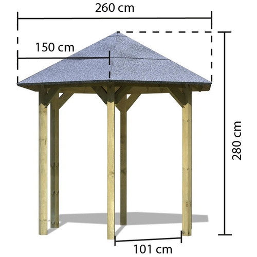 KARIBU Pavillon »Lissabon«, Walmdach, ...