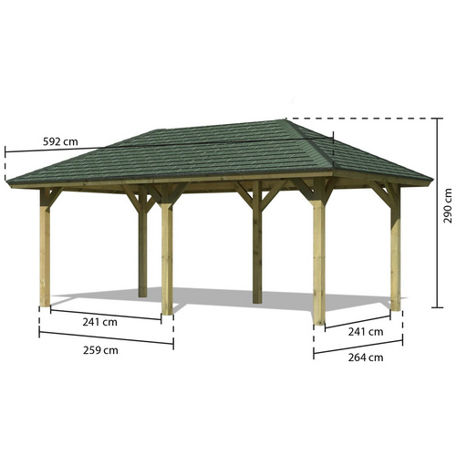 KARIBU Pavillon-Set »Bergen 2«, Walmda...