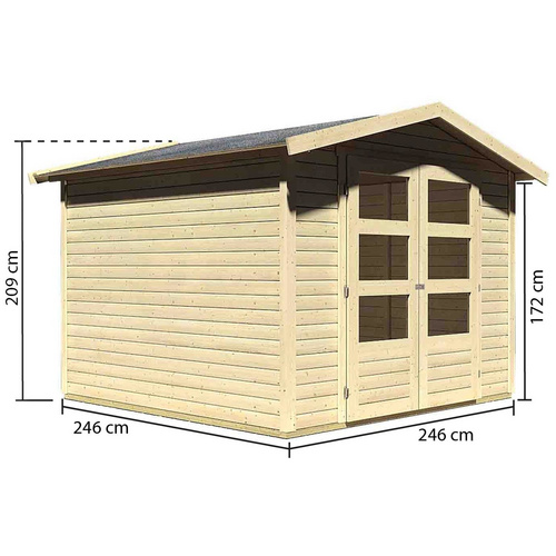 KARIBU Gartenhaus »Amberg 4«, Holz, Bx...