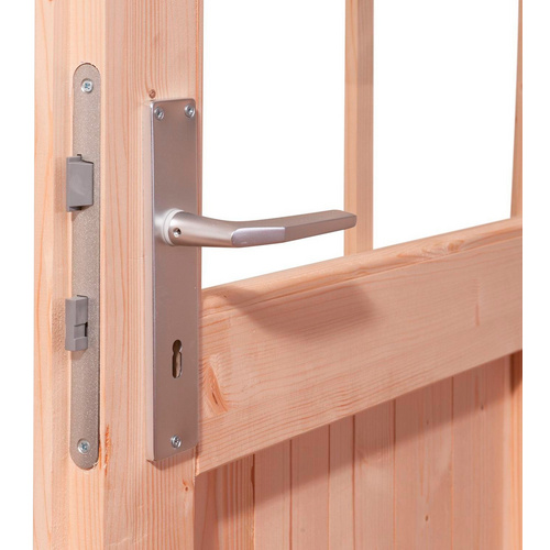 KARIBU Ferienhaus »Talkau«, Holz, BxHxT: 244 x 230 x 204 cm (Außenmaße inkl. Dachüberstand) - beige |  Fichte  |  5 m²