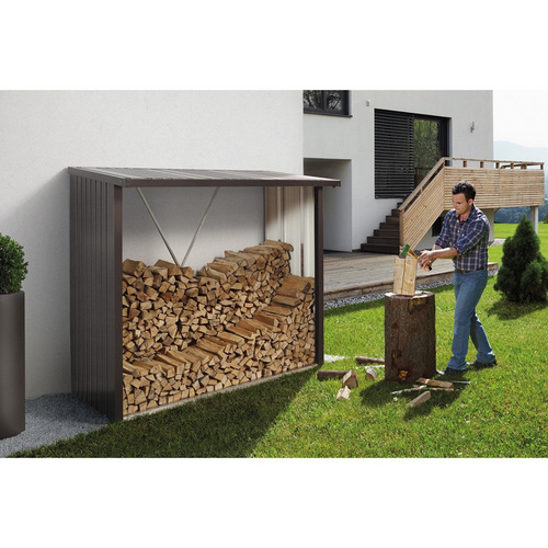 BIOHORT Kaminholzlager »WoodStock 230«, BxHxL: 229 x 199 x 102 cm, dunkelgrau-metallic (Rabatt: 14 %)