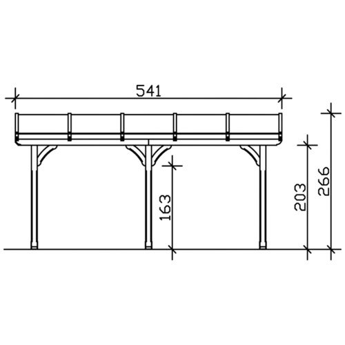 SKANHOLZ Terrassenüberdachung »Rimini«, Breite: 541 cm, Dach: Polycarbonat (PC), nussbaum - braun