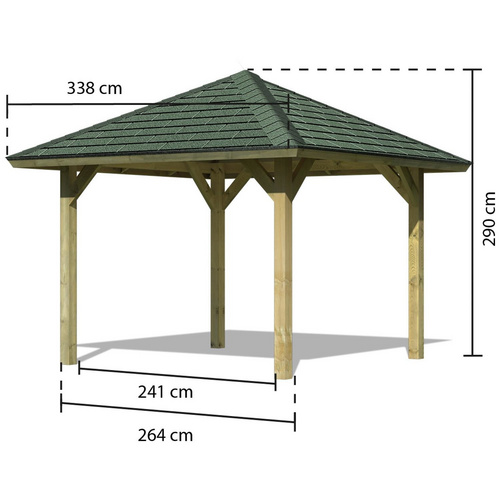 KARIBU Pavillon-Set »Bergen 1«, Walmda...