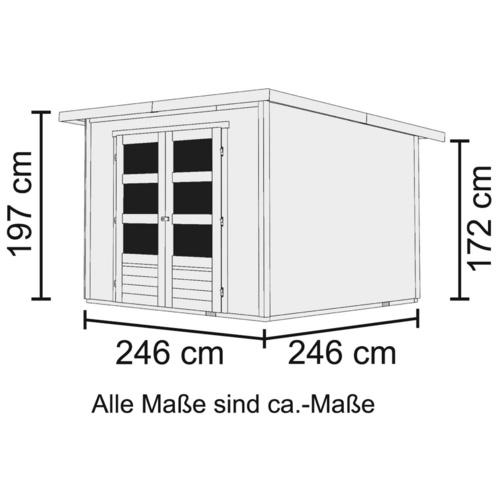 KARIBU Gartenhaus »Stockach 4«, Holz, ...