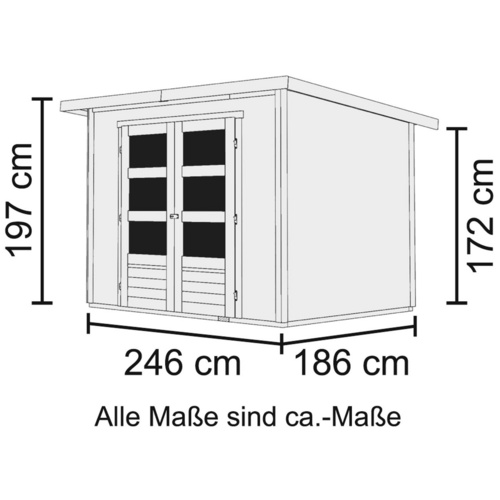 KARIBU Gartenhaus »Stockach 3«, Holz, ...