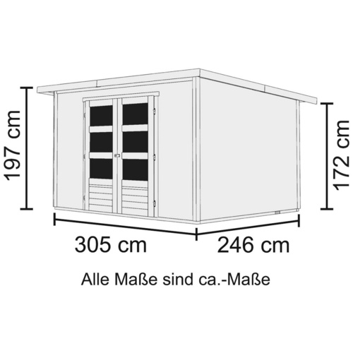 KARIBU Gartenhaus »Stockach 5«, BxT: 3...