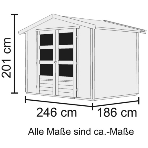 KARIBU Gartenhaus »Amberg 3«, Holz, Bx...