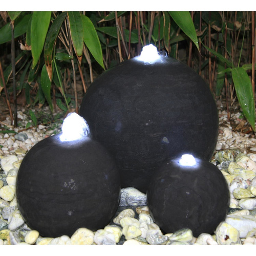 SILEX Gartenbrunnen, schwarz, polyester/...