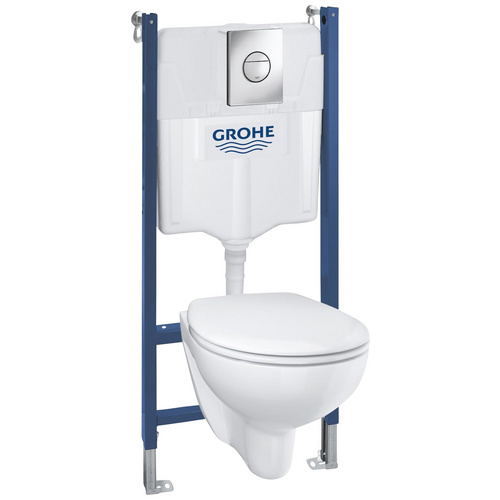 Grohe Wand-WC Komplettset Solido Compact 1,13 m Bauhöhe, 5-in-1 Set