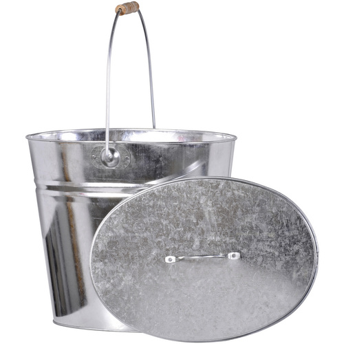FireFix Ascheeimer oval mit Deckel Höhe: 30 cm 12,5 Liter - Image 3