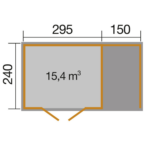 WEKA Gartenhaus »179 A Gr.2«, Holz, Bx...