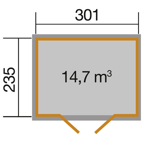 WEKA Gartenhaus »218 Gr.3«, Holz, BxHx...