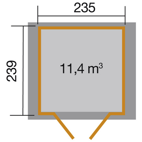 WEKA Gartenhaus »224 Gr.3«, Holz, BxHx...