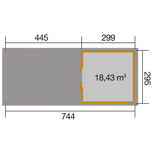 WEKA Gartenhaus »225 B Gr.2«, Holz, Bx...