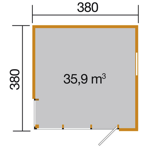 WEKA Gartenhaus »412 Gr.2«, Holz, BxHx...