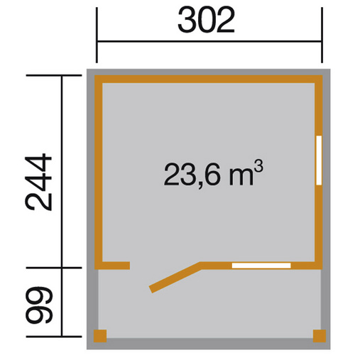 WEKA Gartenhaus »820 Gr.2«, Holz, BxT:...