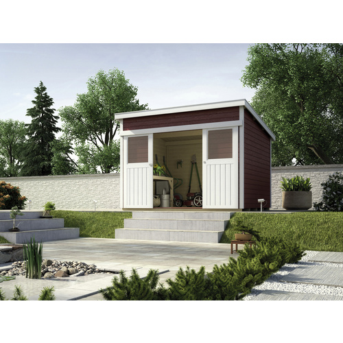 Weka Holz-Gartenhaus Turin A Schwedenrot 295 cm x 209 cm