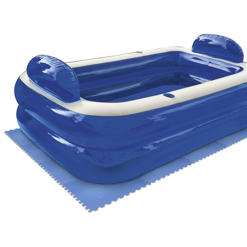 HAPPY PEOPLE Poolmatte »EVA«, LxB: 50 x 50 cm, 8 Stück, Polyethylen (PE) - blau