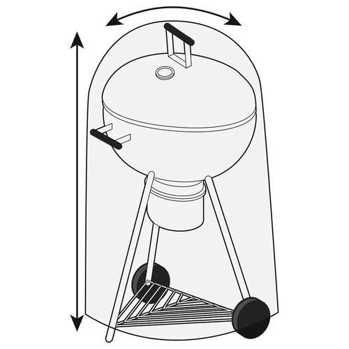 Mr. GARDENER Abdeckhaubefür Grills, anthrazit - silberfarben