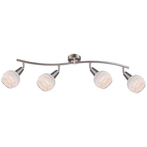 GLOBO LIGHTING Deckenleuchte »ELLIOTT«, nickelfarben, inkl. Leuchtmittel, Breite: 30 cm - grau