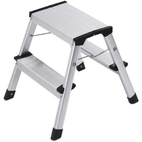 Hailo Trittleiter D60 StandardLine 2 x 2 Stufen, silbern