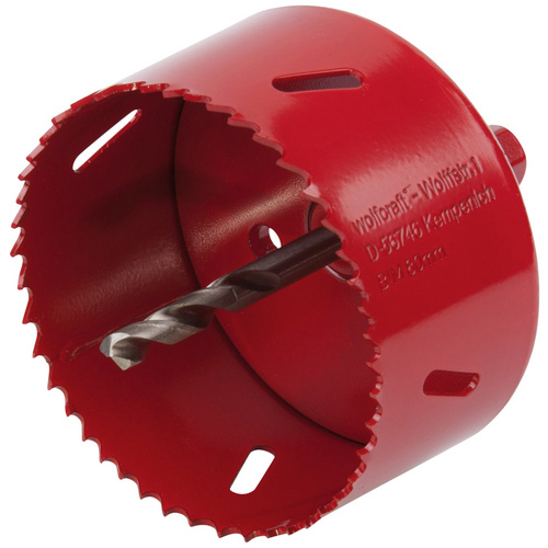 Wolfcraft Lochsäge Ø 80 mm, Bimetall, inkl. Schaft und Bohrer