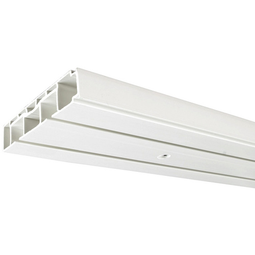 LIEDECO Vorhangschiene, Länge: 1500 mm, 2-läufig, Kunststoff - weiss