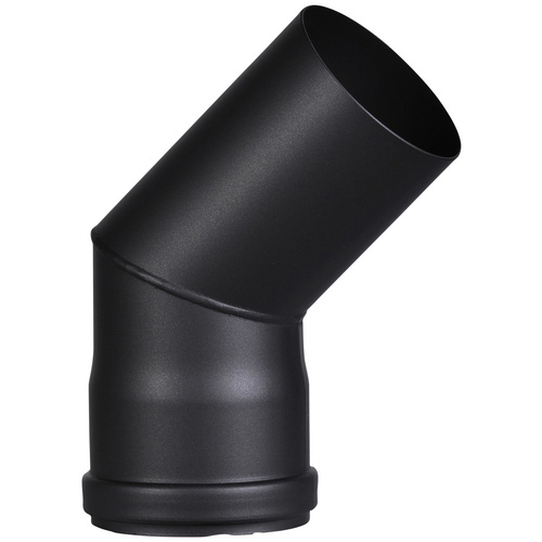 Firefix Ofenrohr Bogen, 80 mm, 45°, starr, ohne Tür