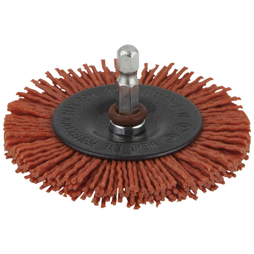 Wolfcraft Scheibenbürste Ø 75 mm Nylon, Schaft 6 mm