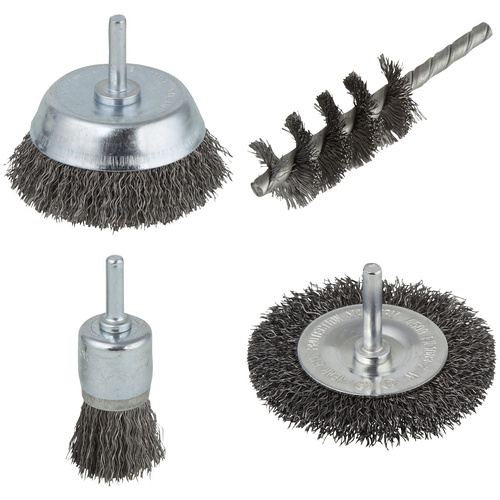 Wolfcraft Drahtbürsten-Set 6 mm 4-teilig - Image 3