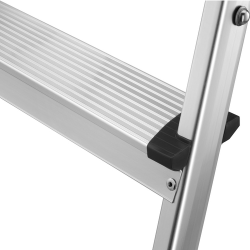 Hailo 4442-701 D60 Aluminium Step Stool 240cm Silver/Black Folding