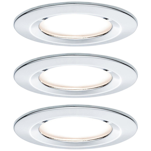 Paulmann LED Einbauleuchte Nova weiß, rund, starr, 3er Set, GU 10, IP 44