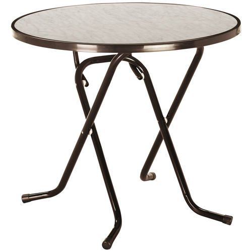 BEST Gartentisch Primo, klappbar, Stahl/Alcolit, ø 80 cm