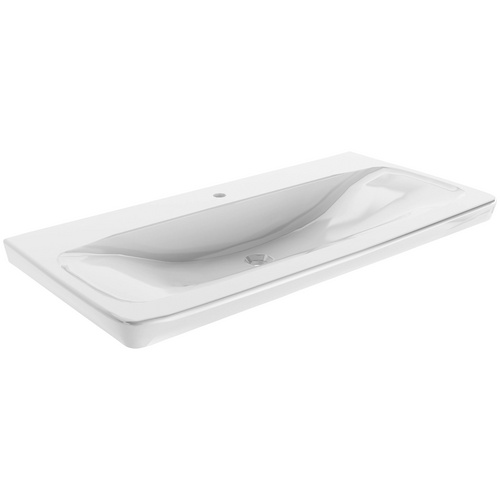 Fackelmann Keramik-Waschbecken 107,5 cm Milano Weiß