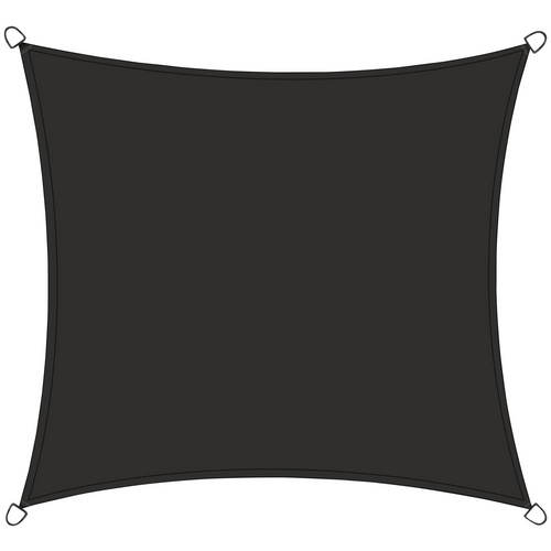 Siena Garden Sonnensegel Solino Grau 3,6 m x 3,6 m quadratisch