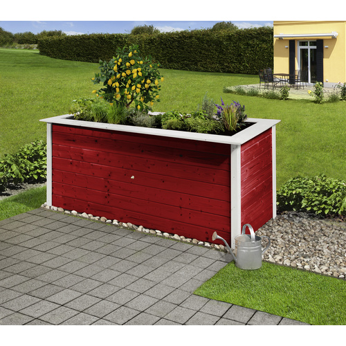 Weka Hochbeet, B/T/H: 205/80/81 cm, rot weiß