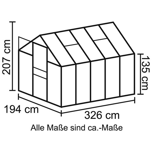 VITAVIA Gewächshaus »Apollo«, 6,2 m²...